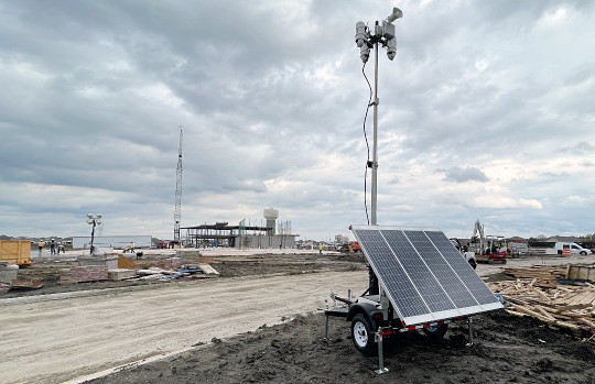 Solar Surveillance Trailer for Construction Job Site Security - WCCTV USA