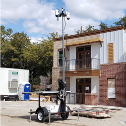 Solar Surveillance Trailer - WCCTV Mini Dome Trailer - Construction Site Security
