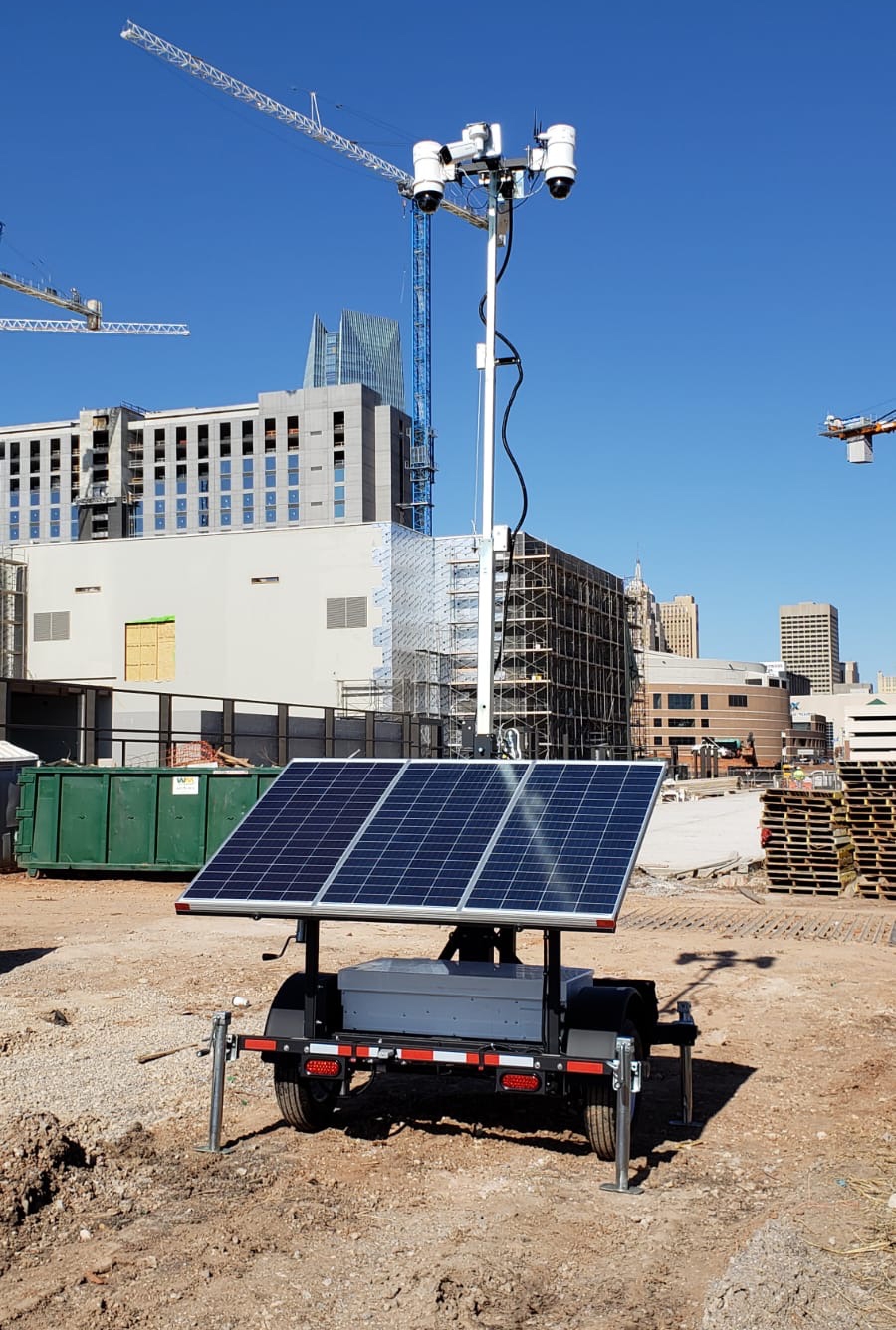 WCCTV Solar Surveillance Trailer - Construction Site Security System
